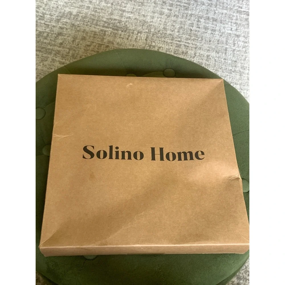 Solino Home 70 Inch Round Tablecloth 100% Linen Black White Narrow Stripe New